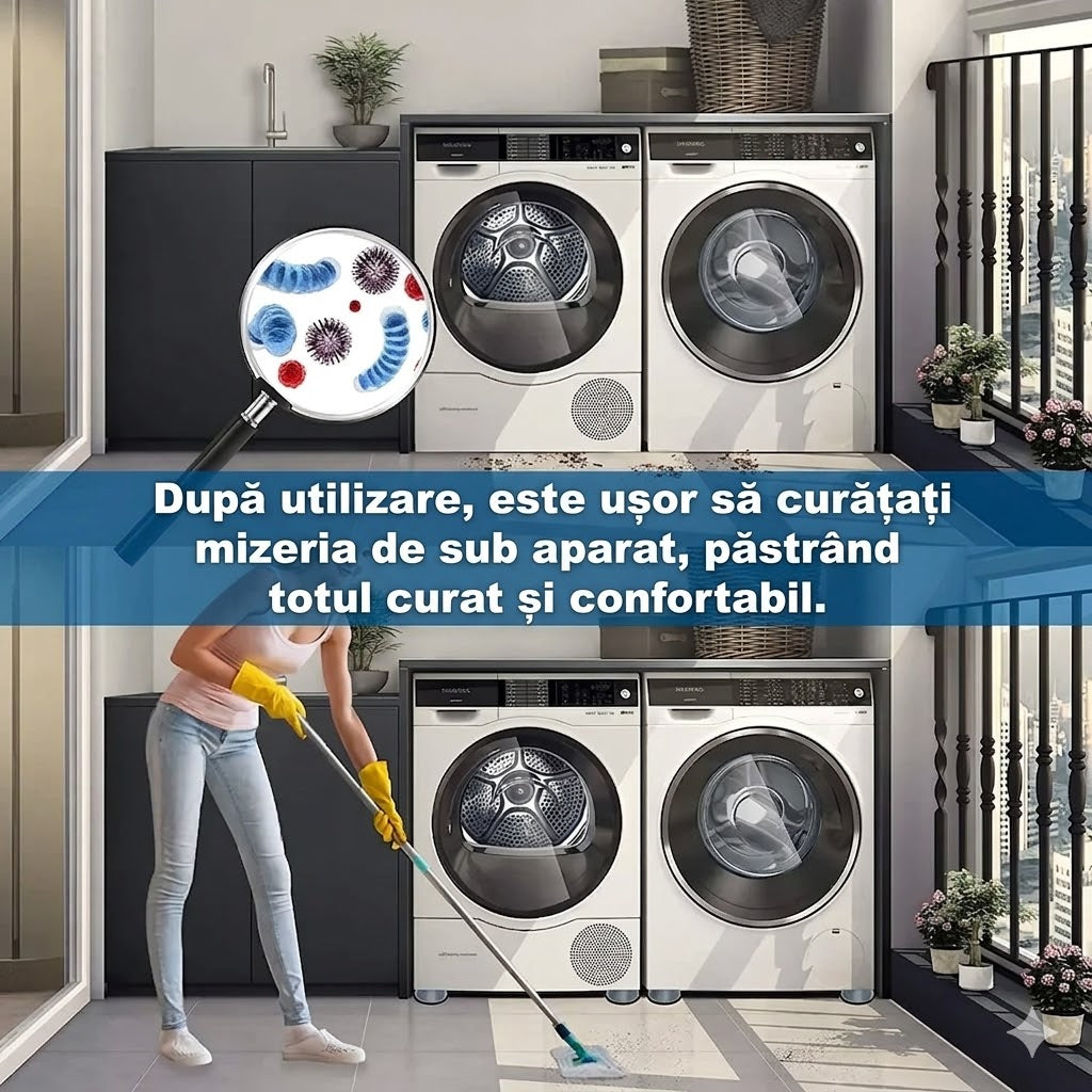 AntiȘoc™ – Set 4 picioare anti-vibrații pentru mașina de spălat
