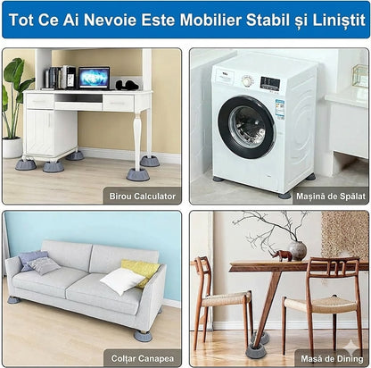 AntiȘoc™ – Set 4 picioare anti-vibrații pentru mașina de spălat